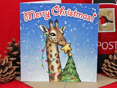 Having A Wild Christmas ~ Giraffe Christmas Card Hot on Sale