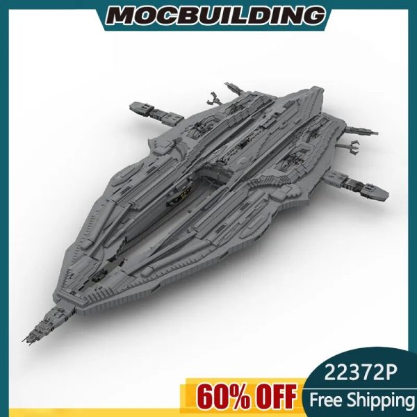 MOC NON  MOC MOC Building Block Wraith Hive Ship Model Science Fiction Spacecraft Technology Bricks DIY Assembled Aerocraft Toy For Cheap