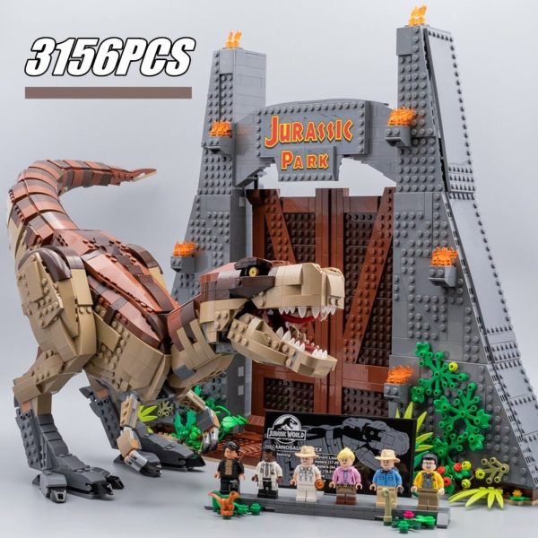 MOC NON  Jurassic Compatible With 75936 T.rex Park Model Bricks Dinosaur Building Blocks toys Kids For Sale