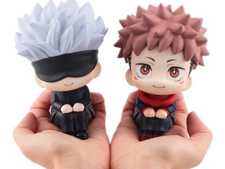 MOC  Compatible  Anime Jujutsu Kaisen Figurine Cute Gojo Satoru Itadori Yuji Look Up PVC Anime Action Figure on Sale