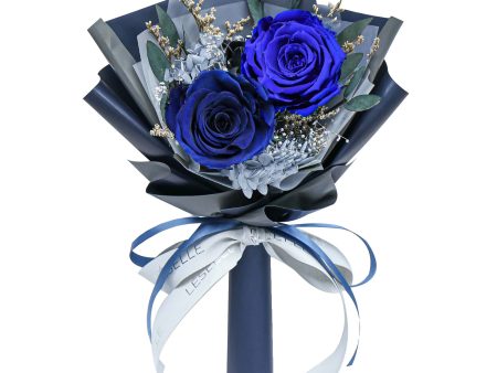 Mini Preserved Rose Bouquet - Blue Online Hot Sale