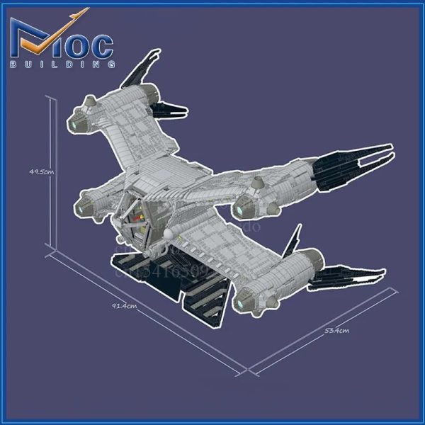 MOC NON  MOC MOC Building Block SA-23E Aurora Starfury Science Fiction Airaft Technology Bricks DIY Assembled Model Toy Holiday Online Sale