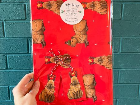 Capybara Christmas Gift Wrap Fashion