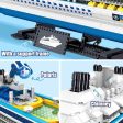 MOC NON  2023 City 2428pcs Cruise Liner Model Building Blocks Creative DIY Big Ship Ocean Liner White Boat Bricks toys Discount