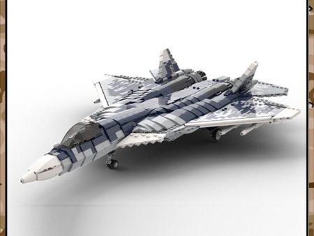 MOC NON  WW2 Weapons Russia Air Foe Su-57 Felon Stealth Fighter MOC Building Block Airplane Model Education Brick Toys Kid Online now