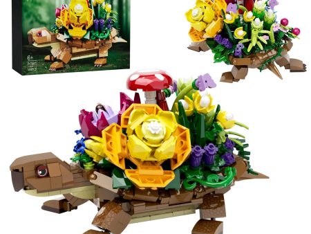 MOC NON  2024 NEW Turtles Planter Flower Pot Building Block Set Ideas Underwater World Model Toys Online Sale