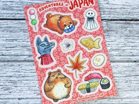 Adventures in Japan Sticker Sheet Fashion