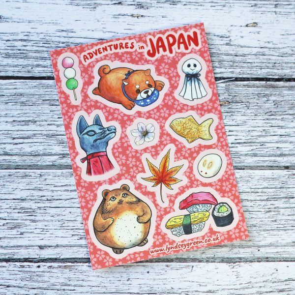 Adventures in Japan Sticker Sheet Fashion