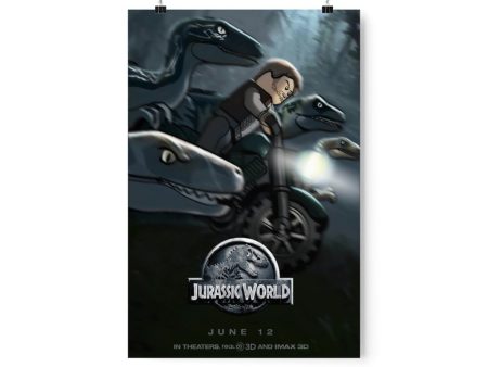 MOC  Compatible  Jurassic World  Movie Wall Art POSTER ONLY Fashion