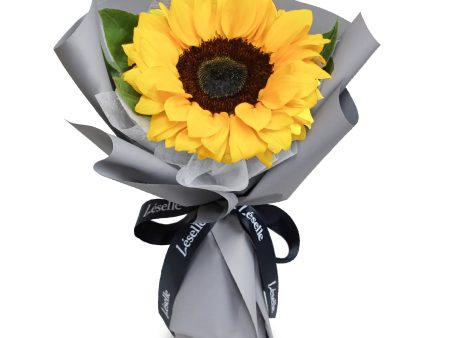 Fresh Flower Bouquet - Classic Sunflower (S) - Grey Wrapper Discount