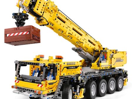 MOC  Compatible  MK 13107 Technical Car MOC-0853 Motor Power Mobile Crane MK II Truck Model Building Blocks Bricks toys Kids on Sale