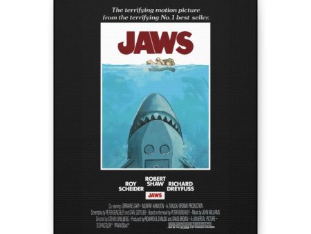 MOC  Compatible  Jaws  Movie Wall Art Canvas Art With Backing. Fashion