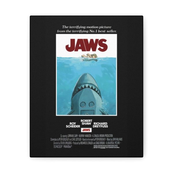 MOC  Compatible  Jaws  Movie Wall Art Canvas Art With Backing. Fashion