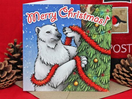 Having A Wild Christmas ~ Polar Bear Christmas Card Online Hot Sale