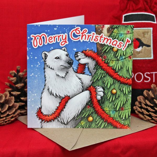 Having A Wild Christmas ~ Polar Bear Christmas Card Online Hot Sale