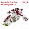 MOC  Compatible  1175 PCS Star Plan Republic Gunboat Set Compatible 75021 05041 Building Block Ship DIY Toys    50002 Cheap