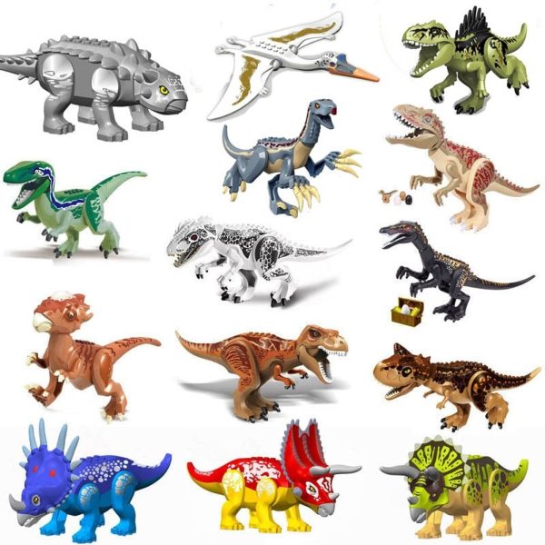 MOC  Compatible  Jurassic Dino World Large Dinosaurs Figures Bricks Building Blocks Tyrannosaurus Indominus T-Rex Velociraptor Toys MOC Kids For Cheap