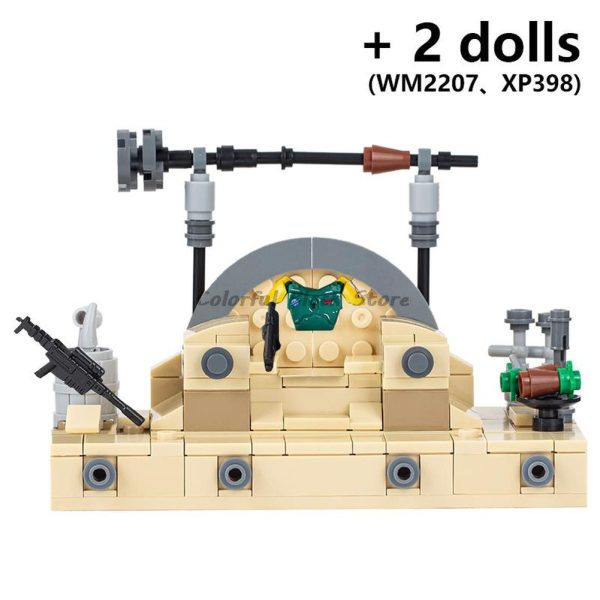 MOC NON  Sci-Fi Space War Movie Imperial Troop Transport MOC Building Blocks DIY Soldier Anti-Vehicle Cannon Weapon Bricks toys Kids For Sale