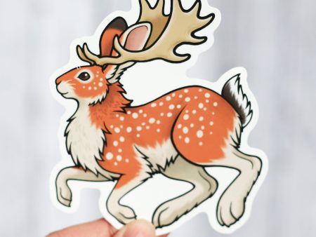 European Jackalope Vinyl Sticker Supply