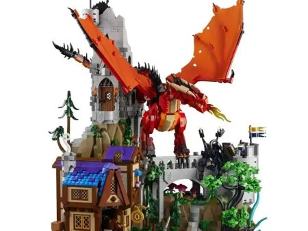 MOC NON  New 2024 Red Dragon 21348 Mode Building Blocks Set Assembly Model Ahitecture Toys Online