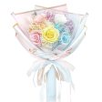 The Rainbow Bouquet - Yellow, Blue & Pink Preserved Roses Online Sale