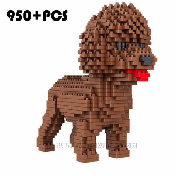 MOC NON  New Cartoon Dog Mini Block Beagle Hound Schnauzer Dachshund Sheepdog DIY Building Brick Toy For Kids Box Cheap