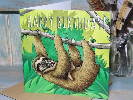 Sloths Birthday Card For Discount