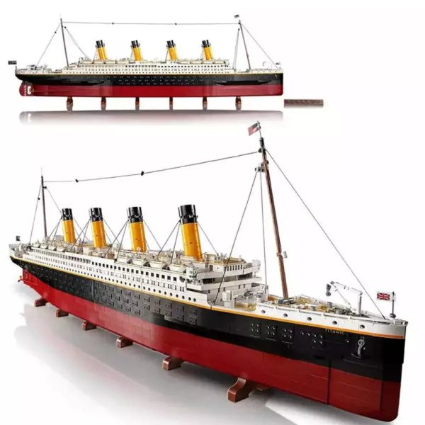 MOC NON  Movie Titanic Building Blocks Large Cruise Boat Ship Steamship Model Bricks Classic 3D Model Toy Assembly Brick 2022 New Online Hot Sale