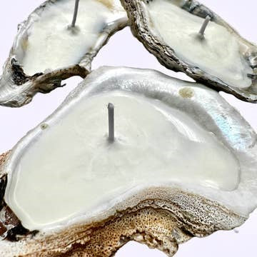 Real Oyster Shell with wax candle inside Hot on Sale