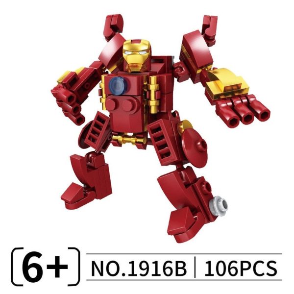 MOC  Compatible  2 IN 1 Super Hero Movie Avengers Clan Transforming Mecha Motoycle Model Building Blocks Bricks Sets Classic Dolls Kids Toys Gits For Discount