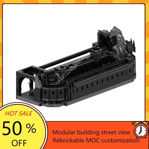 17693PCS Customized MOC Ring Movie Series Dark Magic Fortress Model Building Blocks Technology Bricks DIY Assembly Toys Gifts Cheap