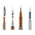 MOC NON  Delta IV Heavy With Parker Solar Probe Saturn V Scale Rocket Building Blocks Set Mars Exploration Vehicle  Toys Discount