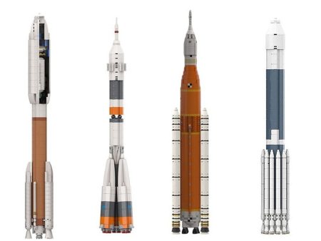 MOC NON  Delta IV Heavy With Parker Solar Probe Saturn V Scale Rocket Building Blocks Set Mars Exploration Vehicle  Toys Discount