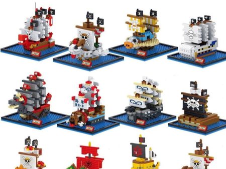 MOC NON  One Piece Pirate Ship Series Building Blocks Bricks Anime Figure Mini Action Figures Education Game Toys Kids Online