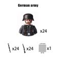 MOC NON  Kids Building Blocks Toy Soldier Figures Brick Britain US Germany Soviet Italy France Army Soldier Weapon Model Discount