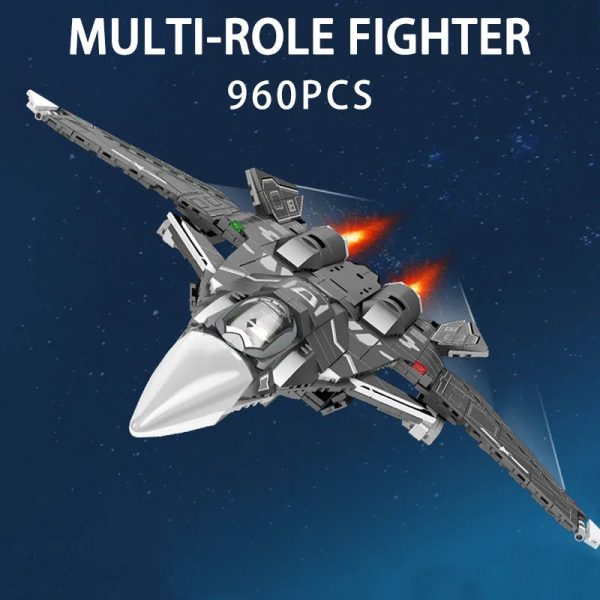 MOC NON  MOC Military Multi-role Fighter Airaft Building Block Air Foe Plane Model Bricks WW2 Weapon Soldier toys Kid Fashion