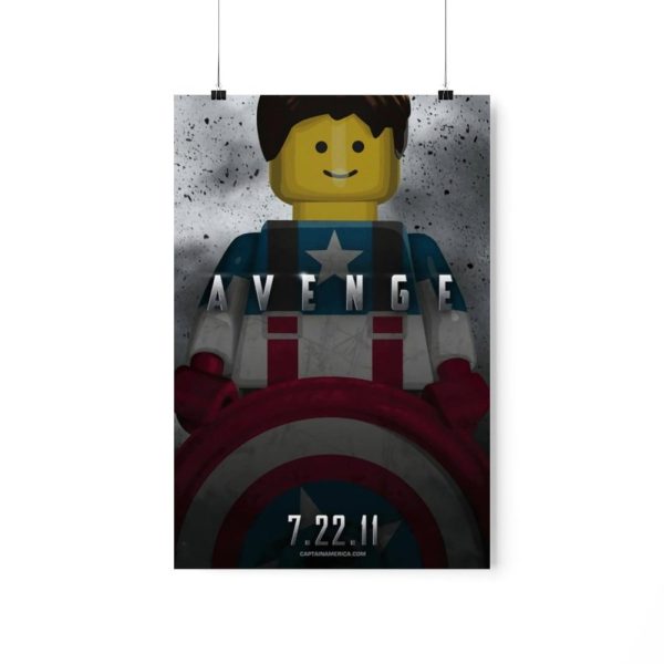 MOC  Compatible  Captain America  Movie Wall Art POSTER ONLY Supply