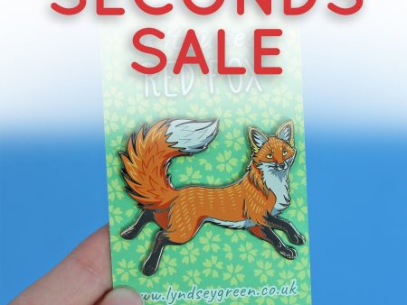 *Seconds Sale* Red Fox Kitsune Hard Enamel Pin Online Sale