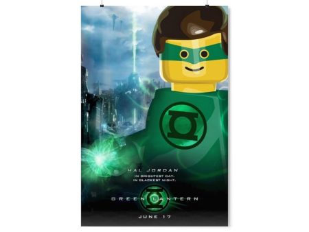 MOC  Compatible  Green Lantern  Movie Wall Art POSTER ONLY Hot on Sale