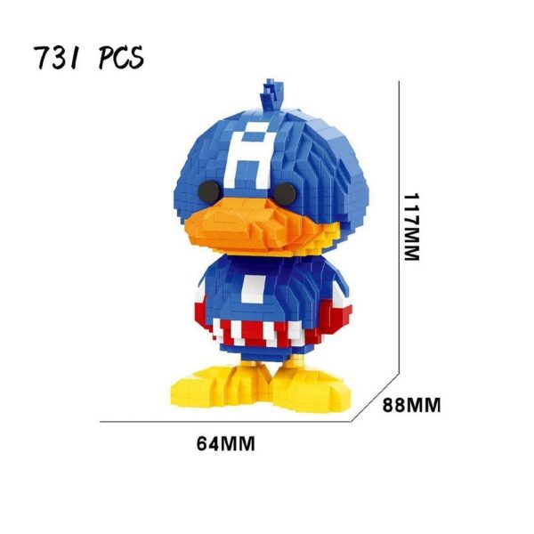 MOC NON  New Avengers Iron Man Duck a variety of cartoon model small building blocks puzzle set educational toy  for on Sale