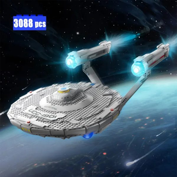 MOC NON  Technical Star-Trek Spaceship U.S.S Enterprise NCC-1701-D Heavy Cruiser Model Building Blocks bricks toys Online