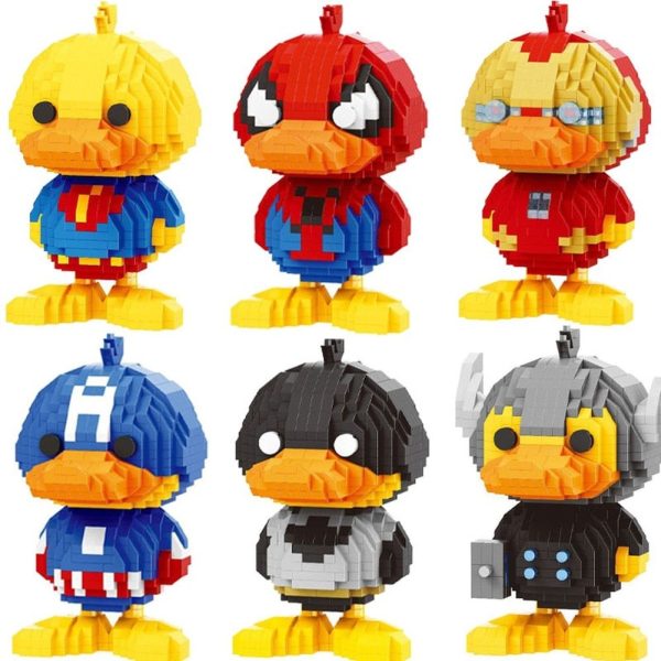 MOC NON  New Avengers Iron Man Duck a variety of cartoon model small building blocks puzzle set educational toy  for on Sale