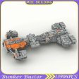 MOC NON  MOC Famous Movie Series Scene Bunker Buster Building Blocks Fighter Spaceship Model DIY MOC Assembled Bricks Kids Toys Online Hot Sale