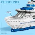 MOC NON  2023 City 2428pcs Cruise Liner Model Building Blocks Creative DIY Big Ship Ocean Liner White Boat Bricks toys Discount