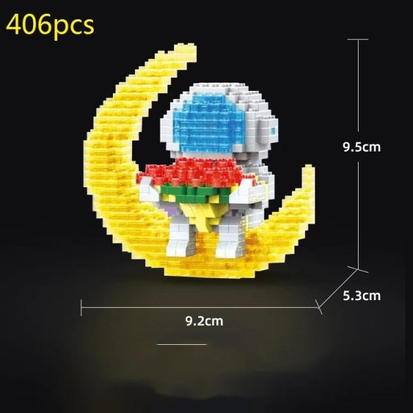 MOC NON  MOC Hot Micro Rocket Building Blocks Space Moon Satellite Astronaut Diamond Bricks Constructor  DIY Educational toys Online Hot Sale