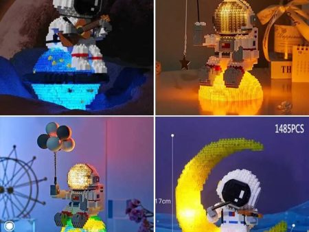 MOC NON  MOC Hot Micro Rocket Building Blocks Space Moon Satellite Astronaut Diamond Bricks Constructor  DIY Educational toys Online Hot Sale