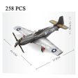 MOC NON  Soldier Fighter Air Vehicle WW2 Airaft Army Plane Building Blocks War Jet Construction Bricks toys Fashion