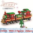 MOC NON  Winter  Village Block Set DIY Mini Train Santa Claus Sled Post Office Toys Store Tree Building Bricks For Kids For Cheap