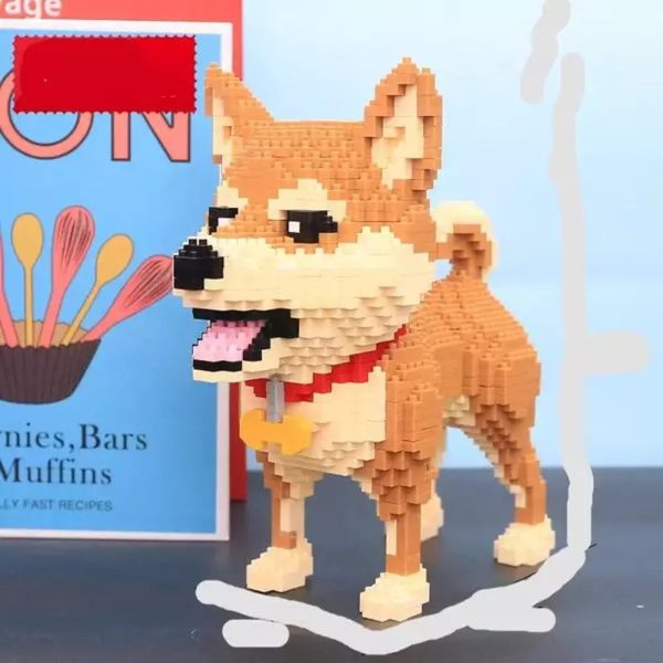 MOC  Compatible  2000+pcs 16013 Mike Dog Building Blocks Diamond Micro Small Bricks Spelling Toy Pet Dog Block Model toys For Cheap