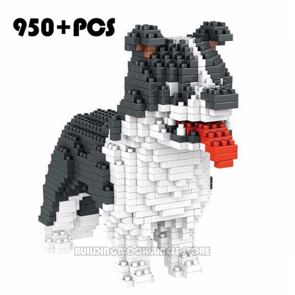 MOC NON  New Cartoon Dog Mini Block Beagle Hound Schnauzer Dachshund Sheepdog DIY Building Brick Toy For Kids Box Cheap